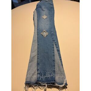 Custom Boho Patchwork Flared Man Boohooman Jeans Womens Size 32